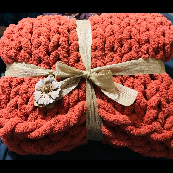 COPY - Chunky knit blanket (chenille yarn) - Throw/Lapghan available in many co… - Picture 8 of 16